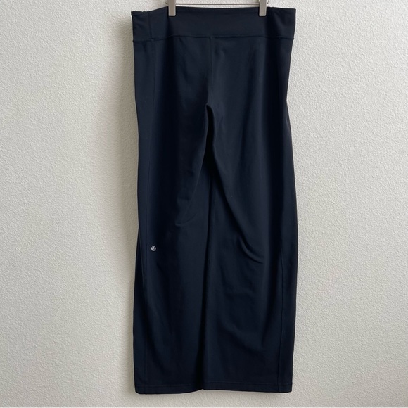 LULULEMON Black Groove Reversible Mid Rise Straight Wide Leg Yoga Pant Leggings - Picture 7 of 16